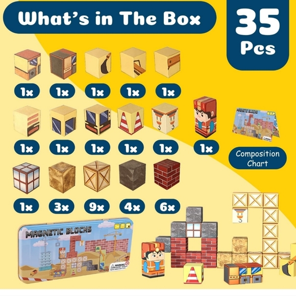 Magnetic Building Blocks - Picture 6 of 7